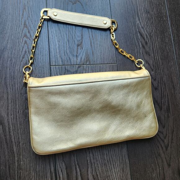 Tory Burch Reva Gold Clutch with detachable
chain - Picture 5 of 8